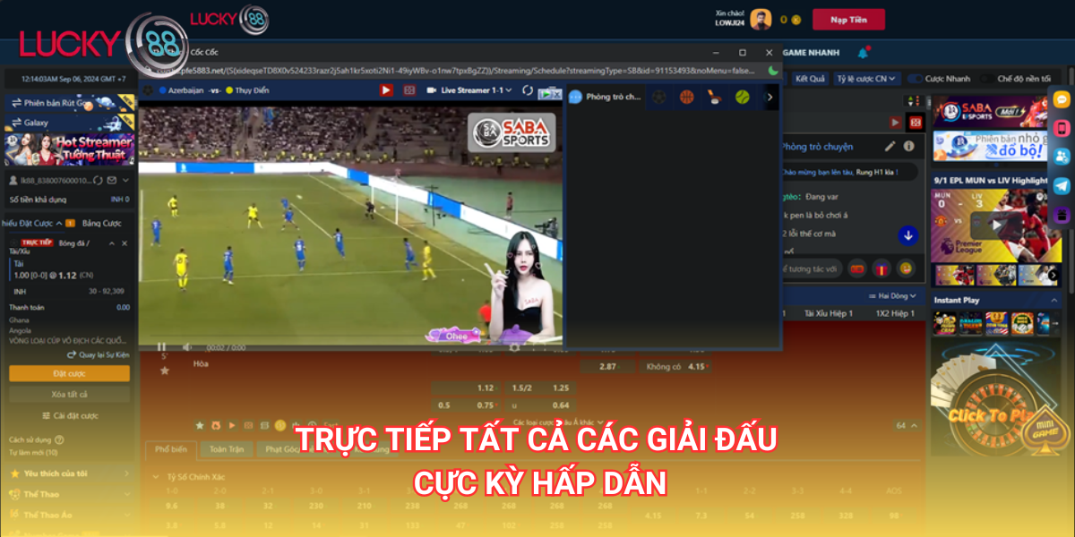 Trực tiếp tất cả các giải đấu với bình luyện viên chuyên nghiệp