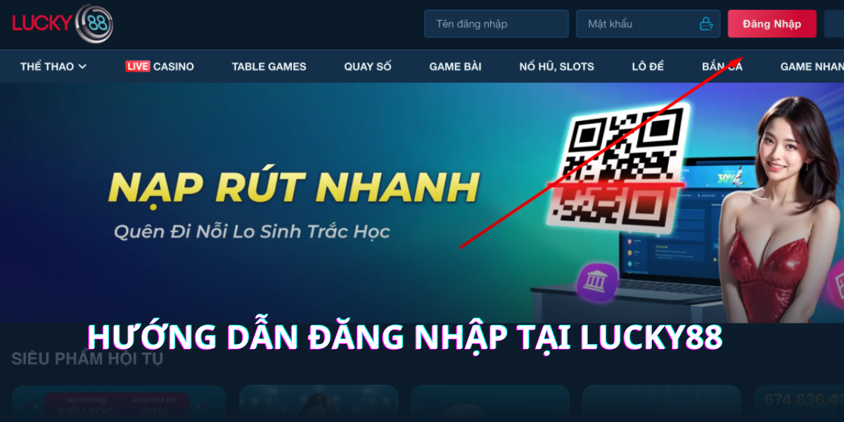 Hướng dẫn người chơi cách đăng nhập Lucky88