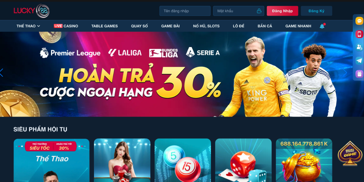 Nhà cái hàng đầu châu Á Luck88 với nhiều tựa game hấp dẫn