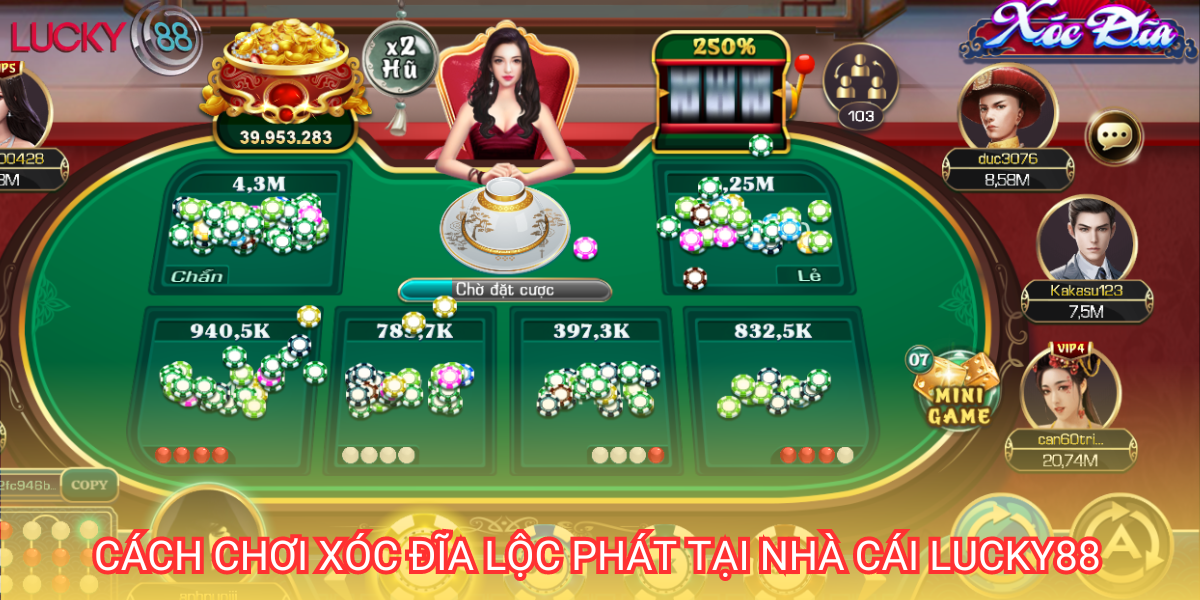 Xóc đĩa lộc phát là trò chơi xanh chín với công nghệ MD5 tại nhà cái Lucky88